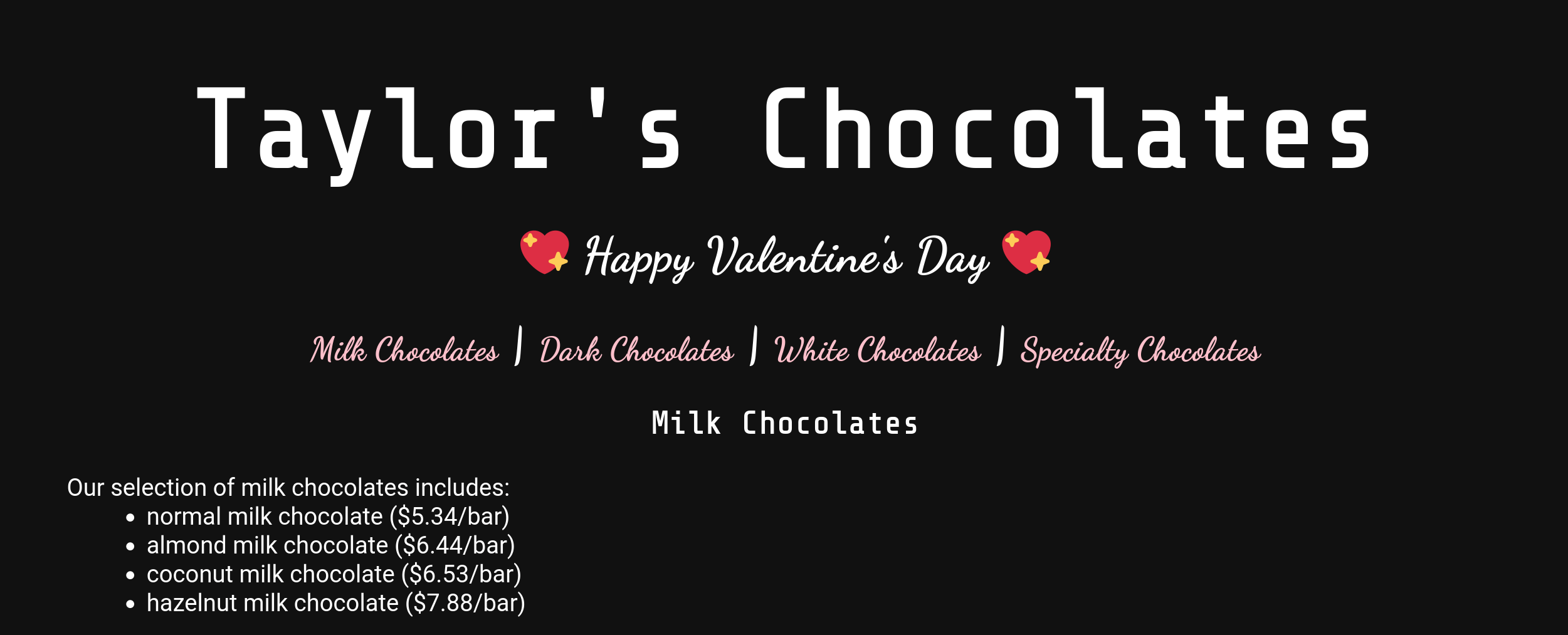 Taylor&rsquo;s Chocolates