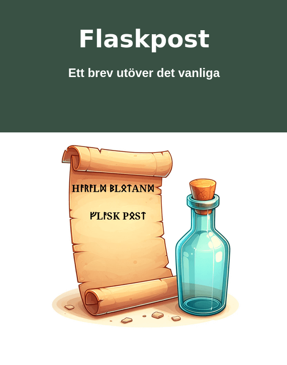 Flaska med lapp